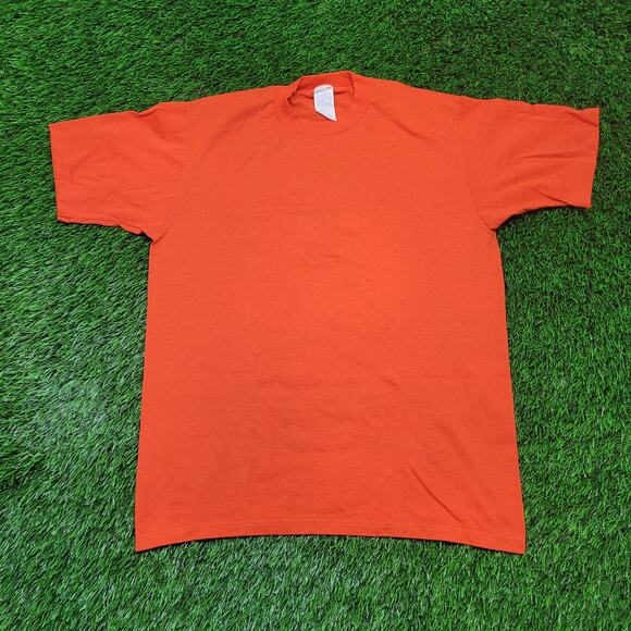 Vintage 80s Jerzees Blank T-Shirt Mens Large USA Made Single-Stitch - Picture 1 of 6